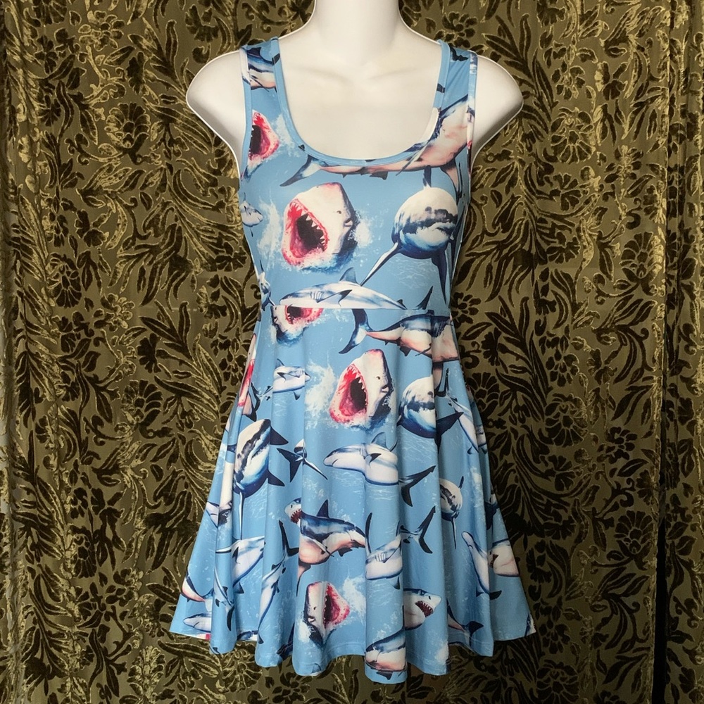 Sourpuss Shark Bait Skater Dress